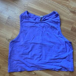 Fabletics crop layering top in purple